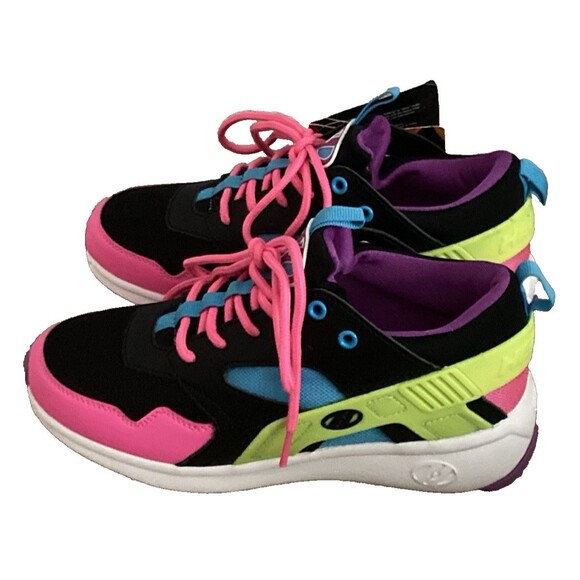 HEELYS Force HE100881 Black Pink Neon Multi Color Shoes Youth 6/ Women's 7 *READ - Picture 4 of 15